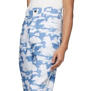 PHLEMUNS Blue & White Cloud Trousers Straight Leg Pants Unisex Size 26